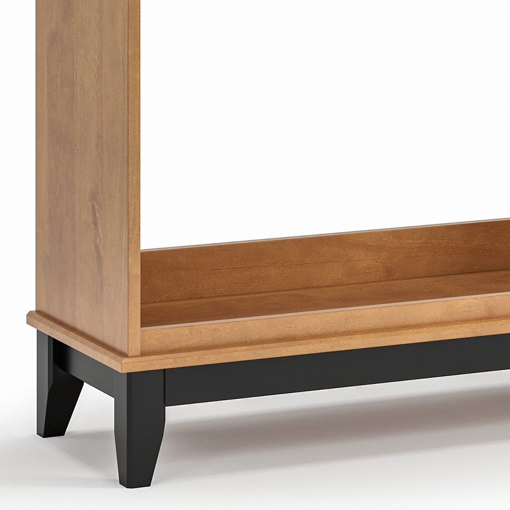 Aparador Sala 90cm 2 Gavetas Storage Carvalho/Preto Z25 - Mpozenato