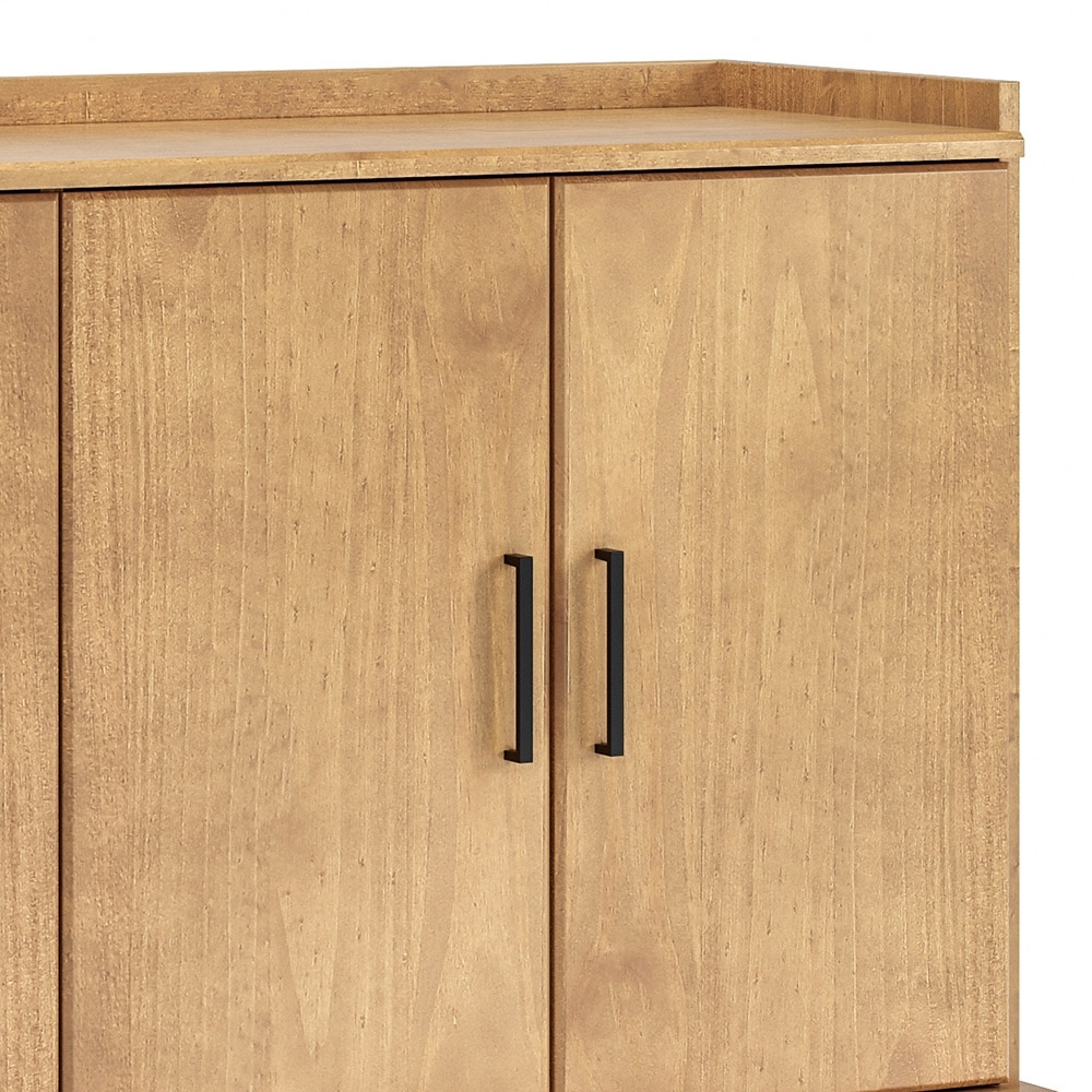 Buffet Aparador 152cm 4 Portas Storage Carvalho/Preto Z25 - Mpozenato
