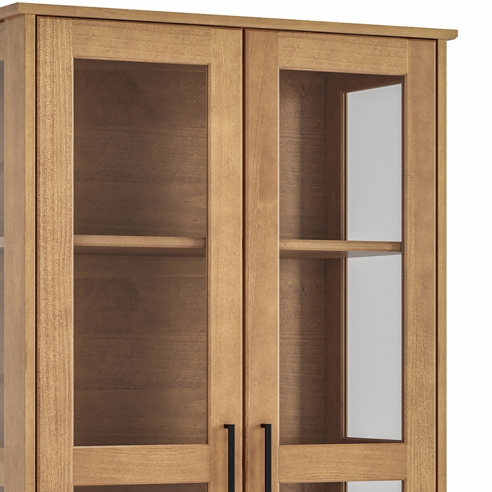 Aparador Sala 135cm e Cristaleira Storage Carvalho/Preto Z25 - Mpozenato