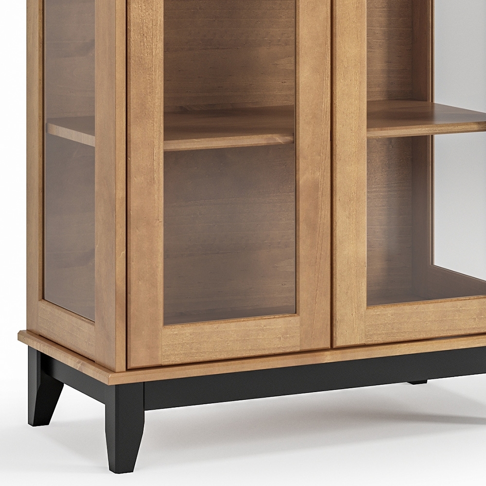 Aparador Sala 135cm e Cristaleira Storage Carvalho/Preto Z25 - Mpozenato