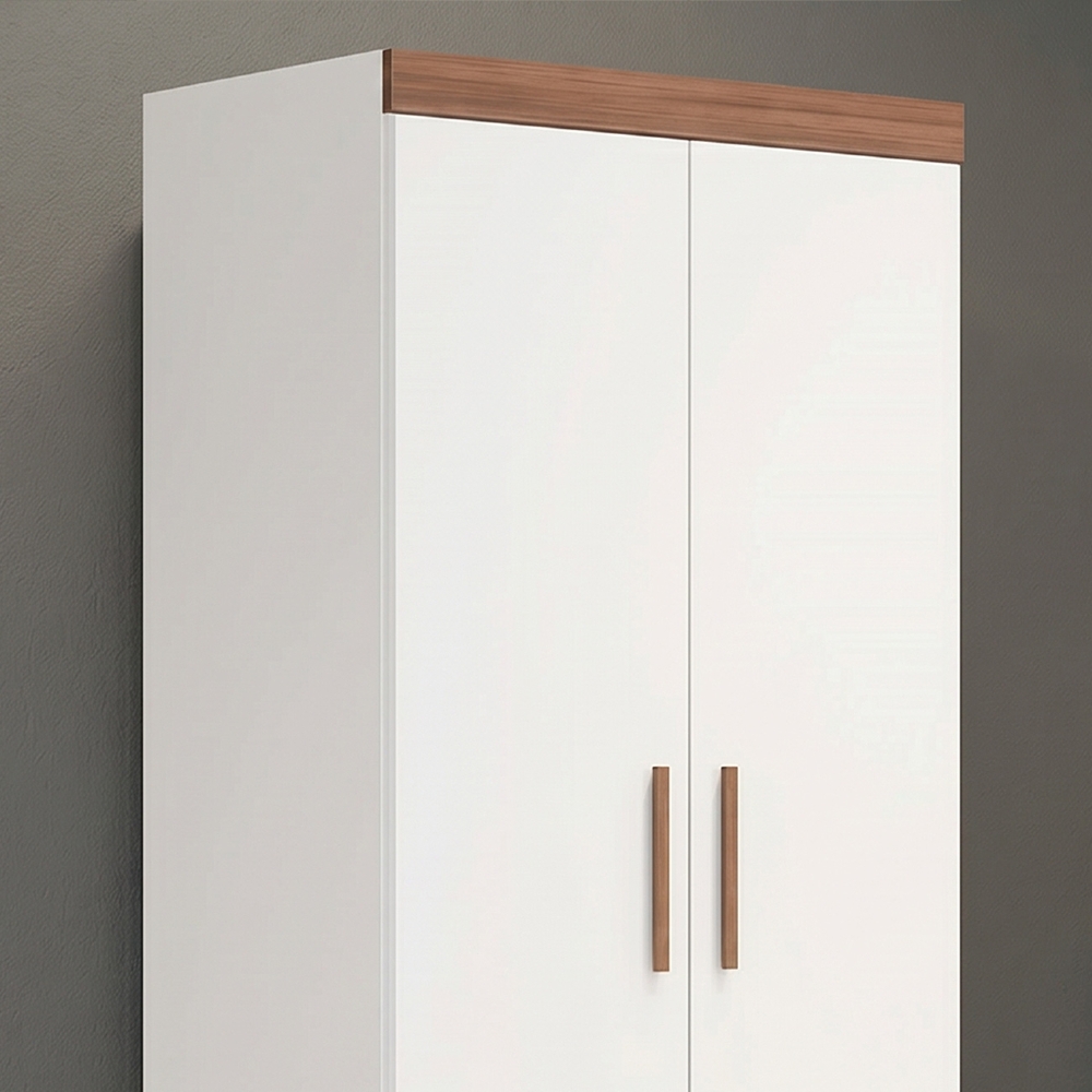 Guarda Roupa Infantil 2 Portas Chiara Carvalho/Branco - Phoenix