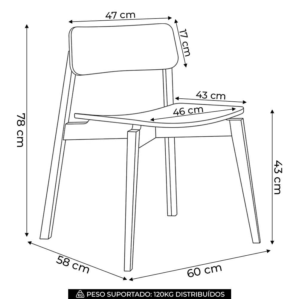 Mesa Madeira 180cm 2 Bancos e 2 Cadeiras Floris Castanho F07 - Mpozenato