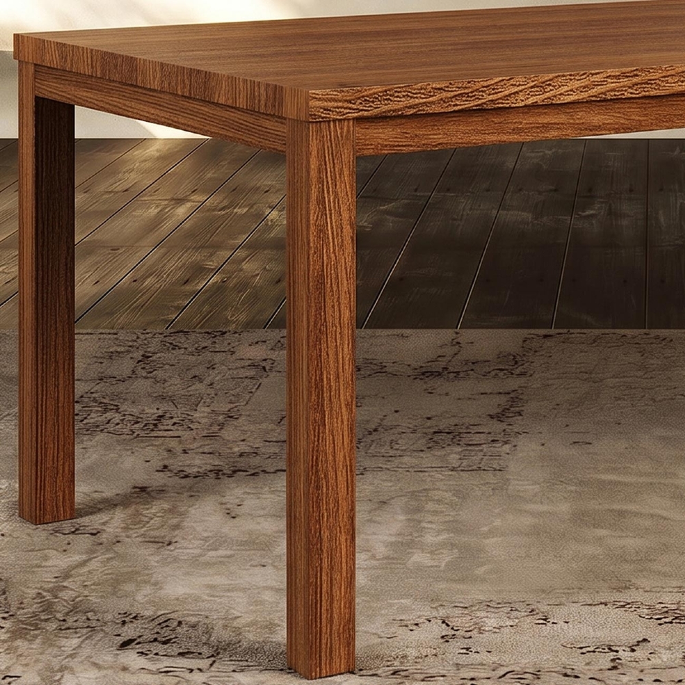 Mesa Madeira 180cm 2 Bancos e 2 Cadeiras Floris Castanho F07 - Mpozenato