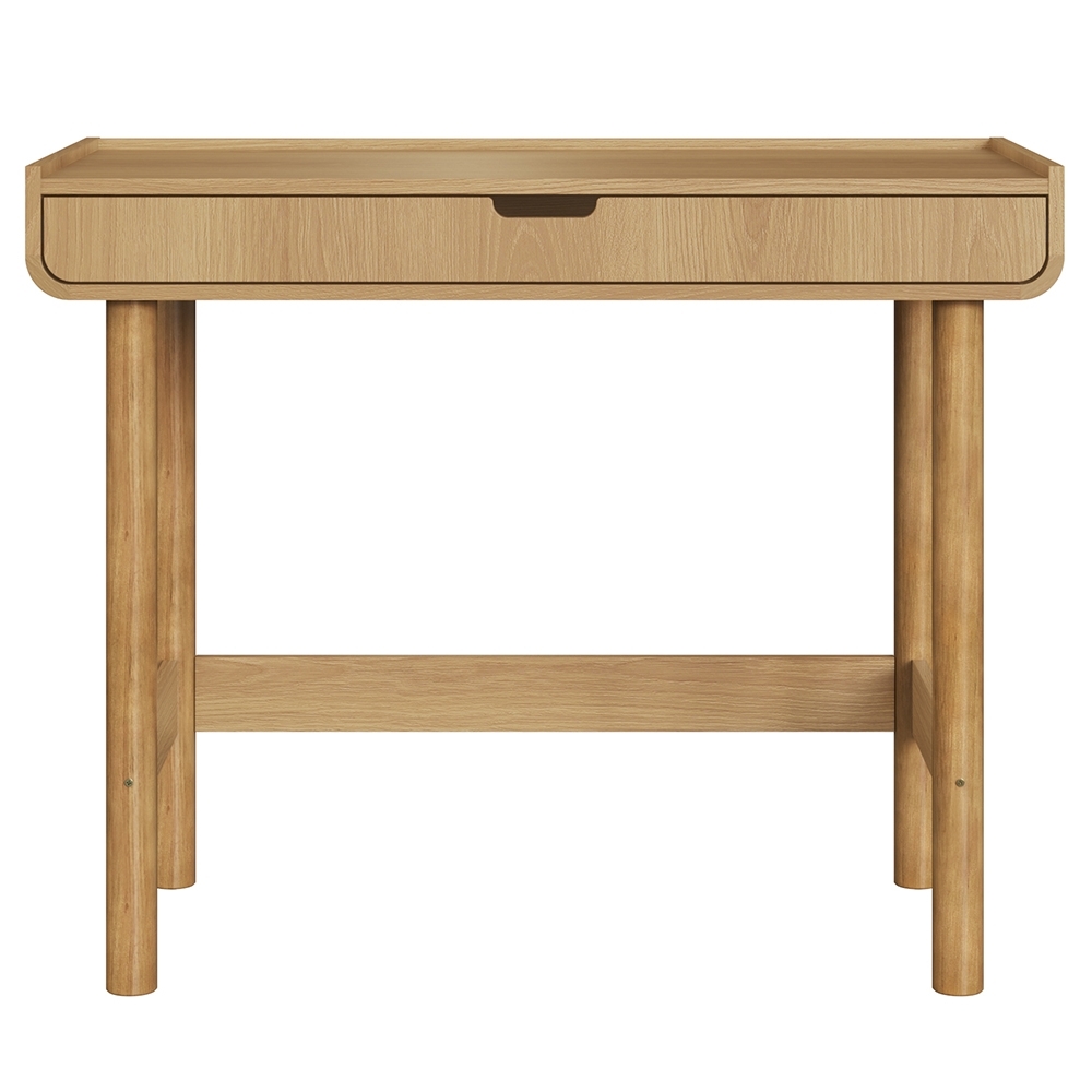 Mesa Escrivaninha 100cm 1 Gaveta Pé Madeira Luara Hanover A10 - Mpozenato