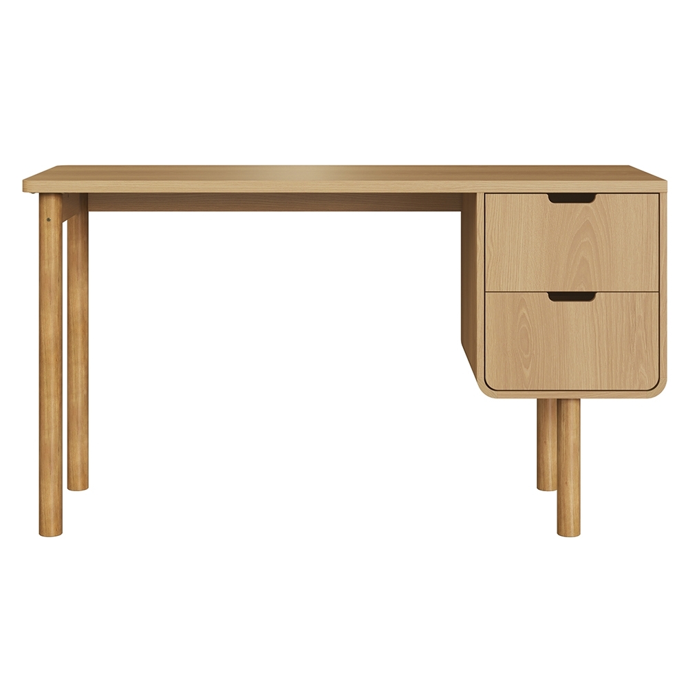 Mesa Escrivaninha 136cm 2 Gavetas Pé Madeira Luara Hanover A10 - Mpozenato