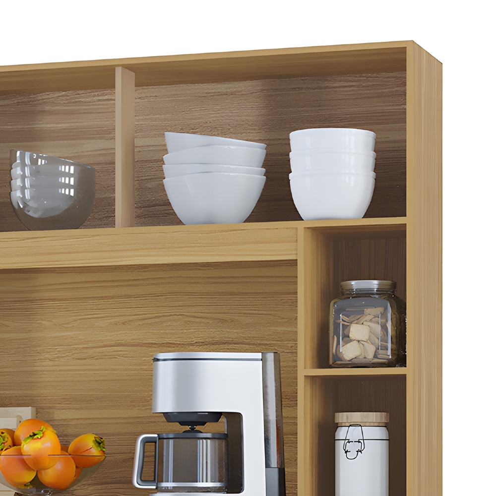 Armário de Cozinha Compacta 120cm Parisi Z46 Damasco/Off White - Mpozenato
