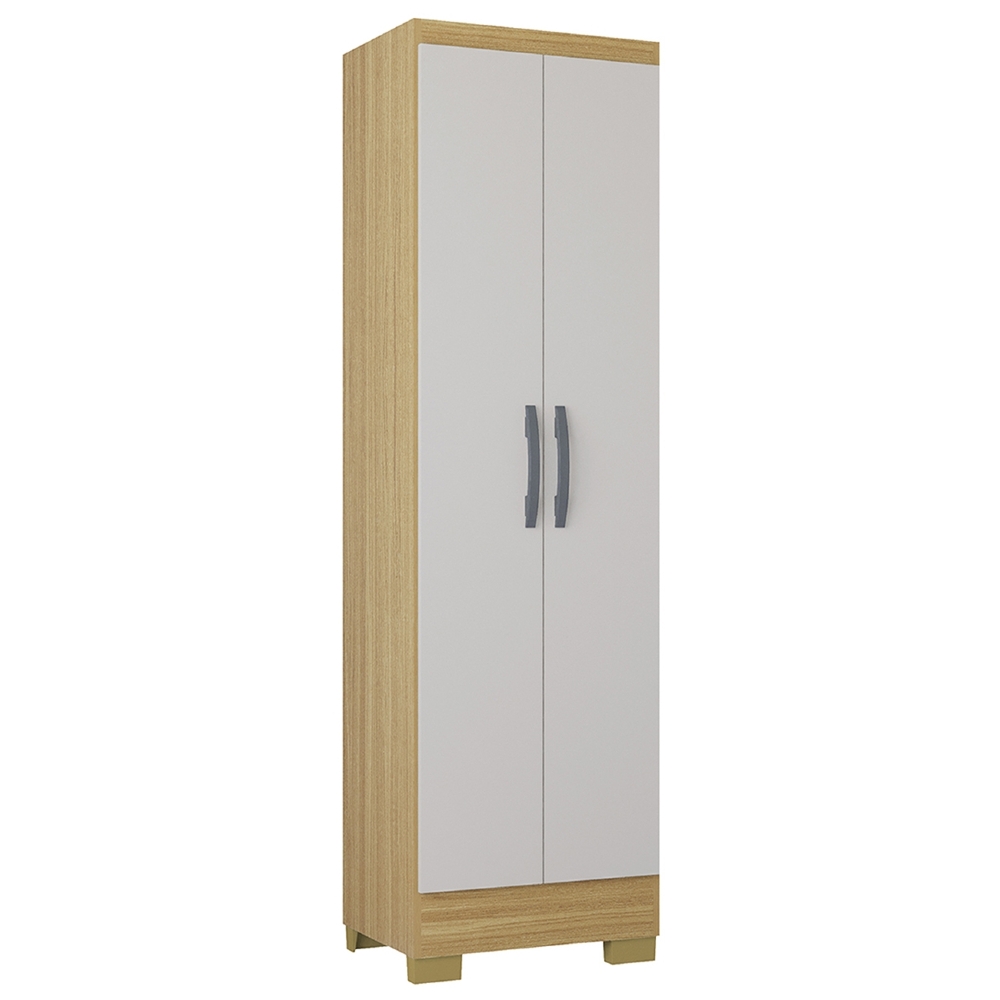 Armário Multiuso 52cm 2 Portas Muniz Z46 Damasco/Off White - Mpozenato
