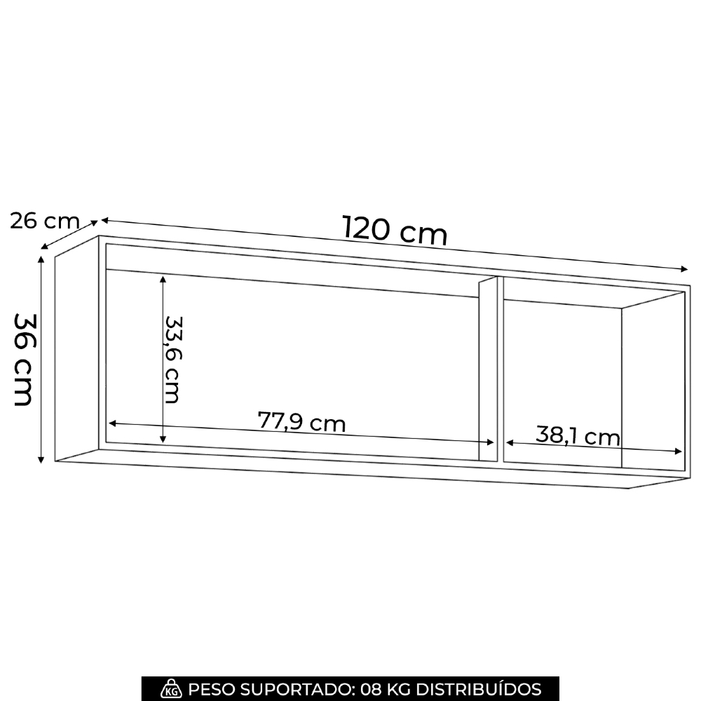 Armário de Cozinha Aéreo 120cm Classic Ripado Damasco Z46 - Mpozenato