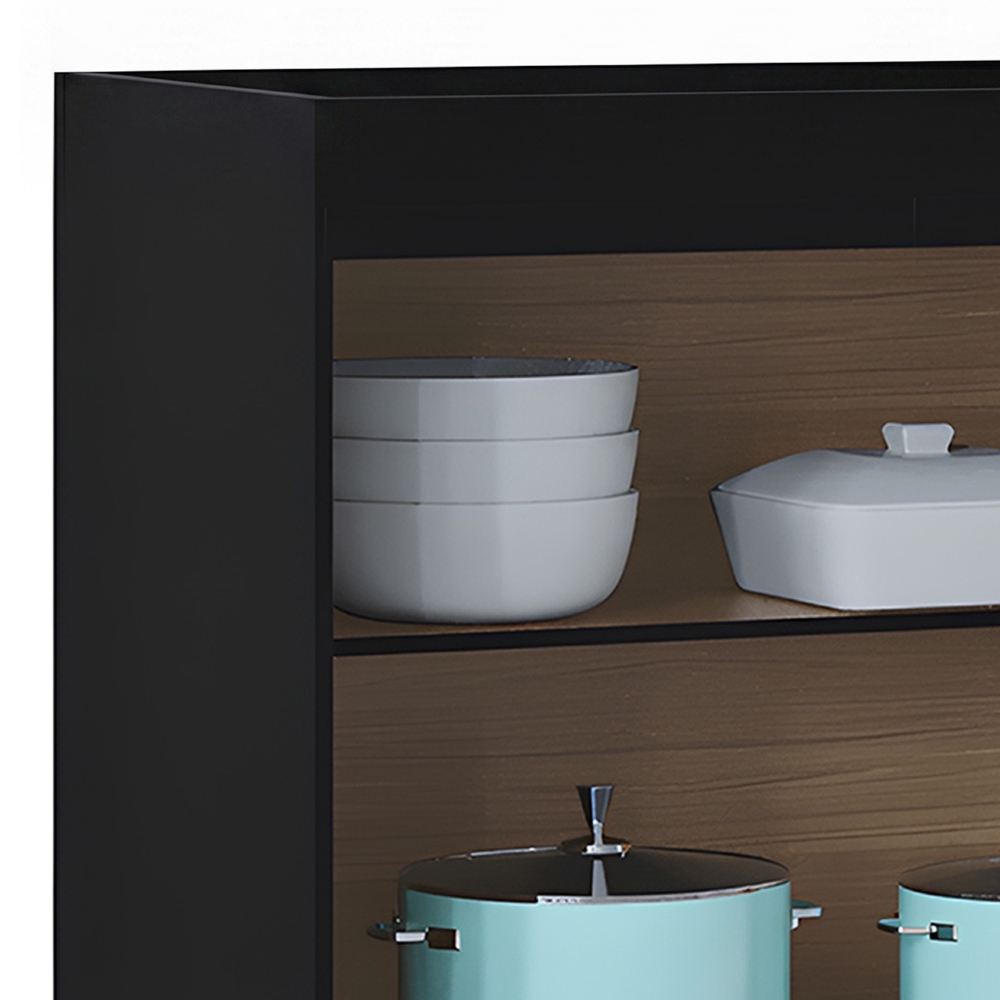 Balcão Gabinete de Pia para Cozinha 120cm 3 Portas Classic Z46 Preto - Mpozenato