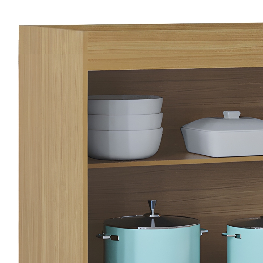 Armário de Cozinha e Balcão 120cm Classic Ripado Damasco/Off Z46 - Mpozenato