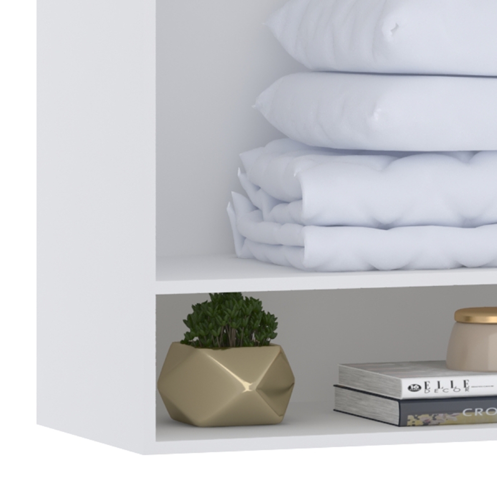 Guarda Roupa Casal Modulado CP07 Taiga Branco/Cinnamon L01 - Mpozenato