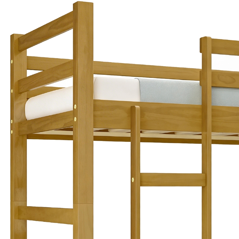 Cama Beliche Solteiro 188x88cm Com Escada Fixa Luca Imbuia B11 - Mpozenato