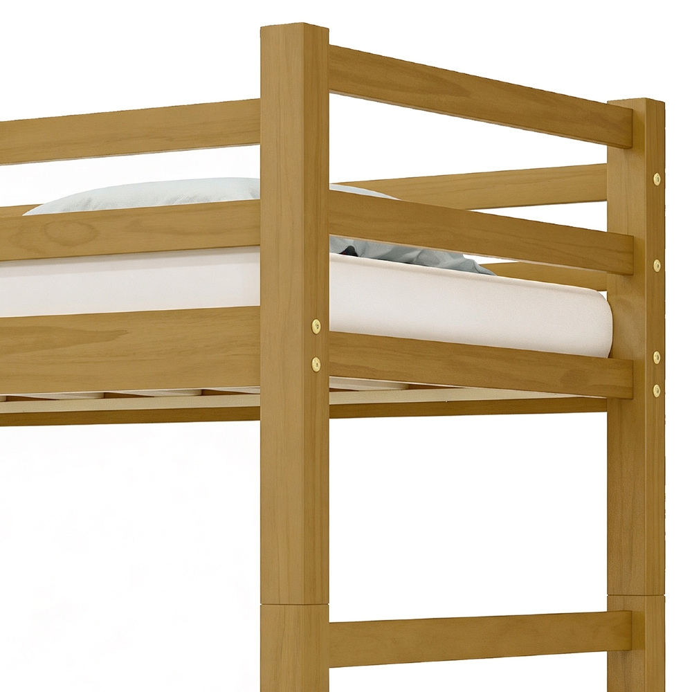 Cama Beliche Solteiro 188x88cm Com Escada Fixa Luca Imbuia B11 - Mpozenato