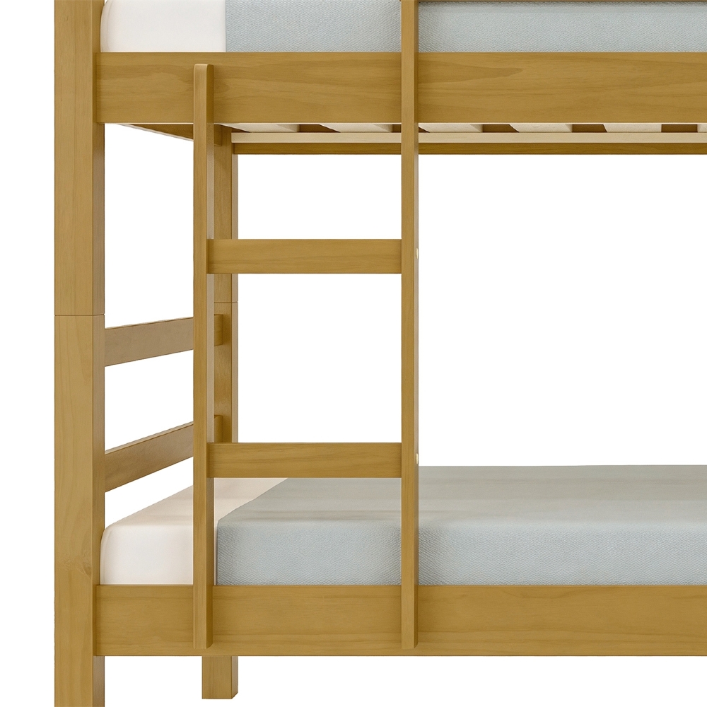 Cama Beliche Solteiro 188x88cm Com Escada Fixa Luca Imbuia B11 - Mpozenato