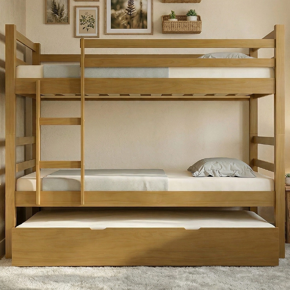 Cama Treliche Solteiro 188x88cm Com Escada Fixa Luca Imbuia B11 - Mpozenato