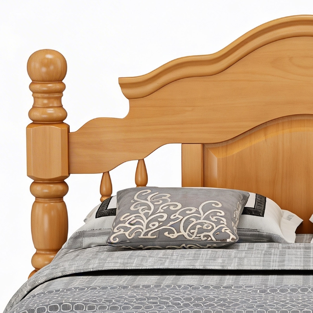 Cama Casal 140cm Madeira Maciça Torneada Andry Mel B11 - Mpozenato