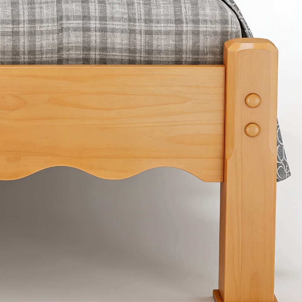 Cama Casal 140cm Madeira Maciça Torneada Andry Mel B11 - Mpozenato