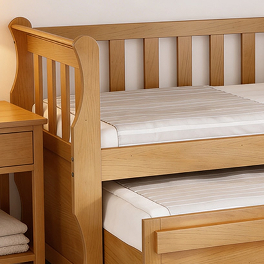 Cama Solteiro Com Auxiliar 188x88cm 3 Gavetas Klaris Imbuia B11 - Mpozenato