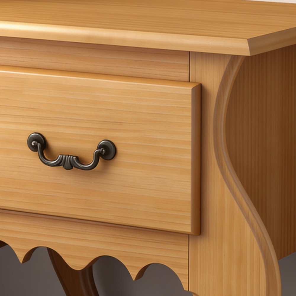 Mesa de Cabeceira Quarto 50cm 1 Gaveta Madeira Maciça Grix Mel B11 - Mpozenato