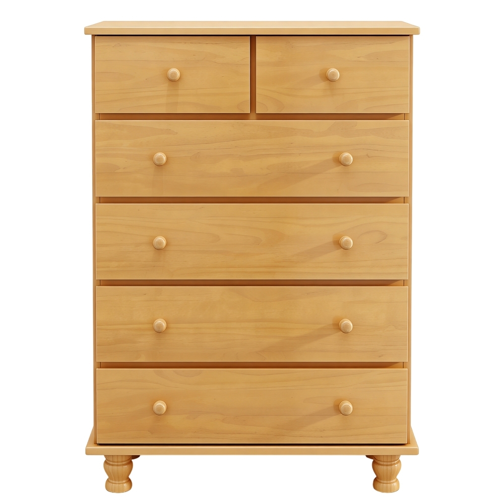 Cômoda Quarto 97cm 6 Gavetas Madeira Maciça Conor Mel B11 - Mpozenato