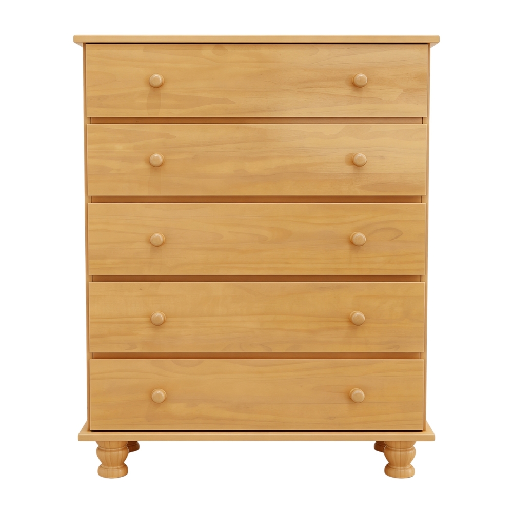 Cômoda Quarto 97cm 5 Gavetas Madeira Maciça Conor Mel B11 - Mpozenato