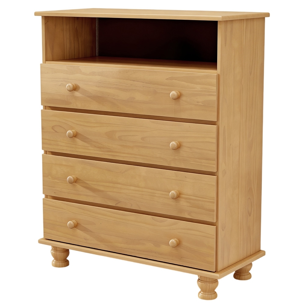 Cômoda Quarto 97cm 4 Gavetas Madeira Maciça Conor Mel B11 - Mpozenato