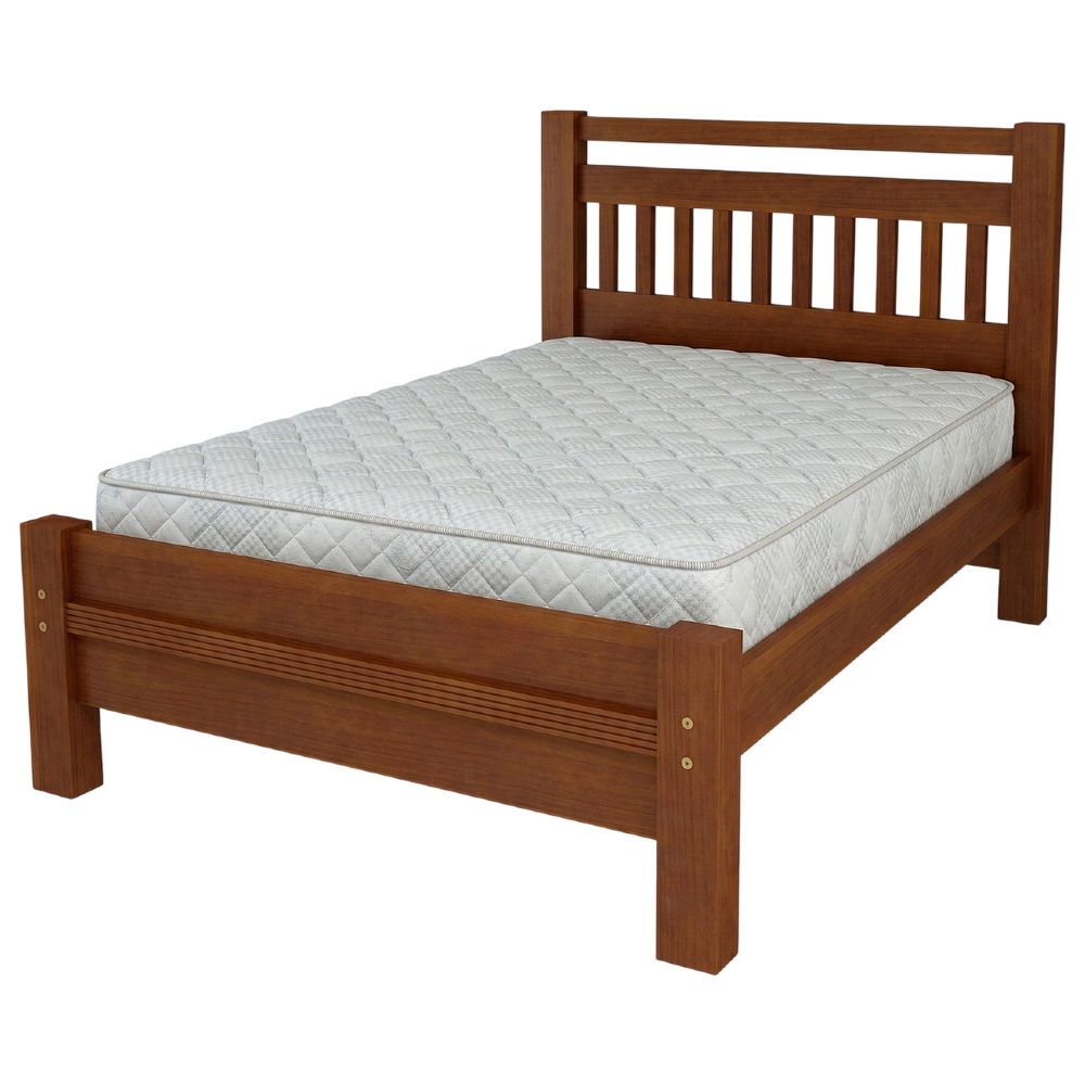 Cama Casal Queen 160cm Madeira Maciça Orlex Avelã B11 - Mpozenato