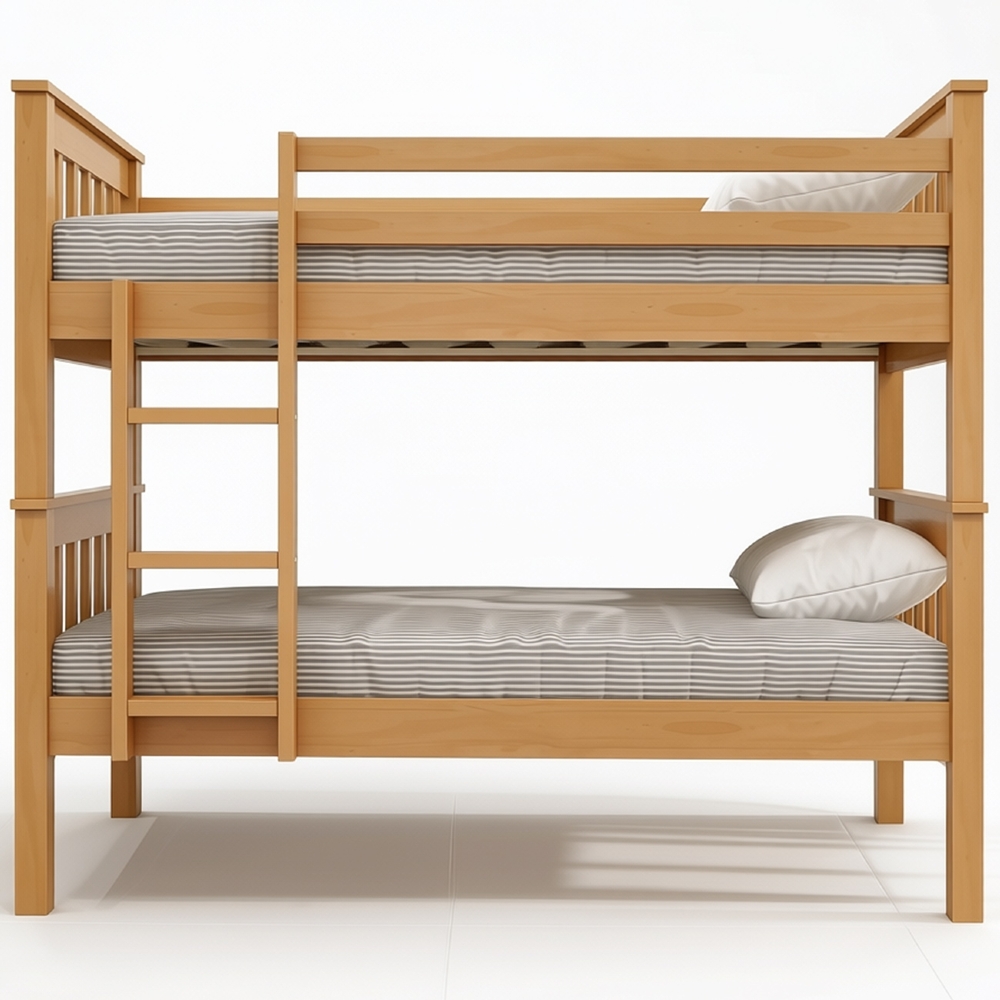 Cama Beliche Solteiro 188x88cm Com Escada Fixa Noan Mel B11 - Mpozenato