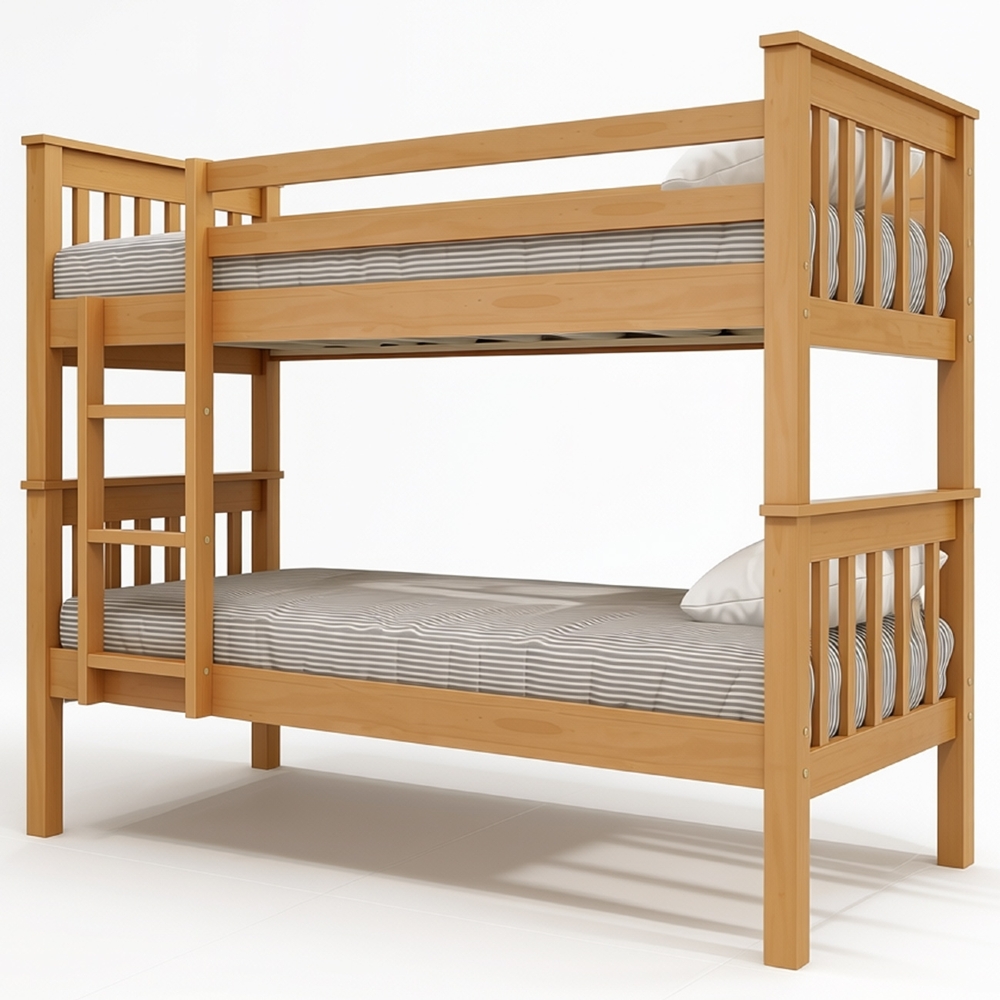 Cama Beliche Solteiro 188x88cm Com Escada Fixa Noan Mel B11 - Mpozenato