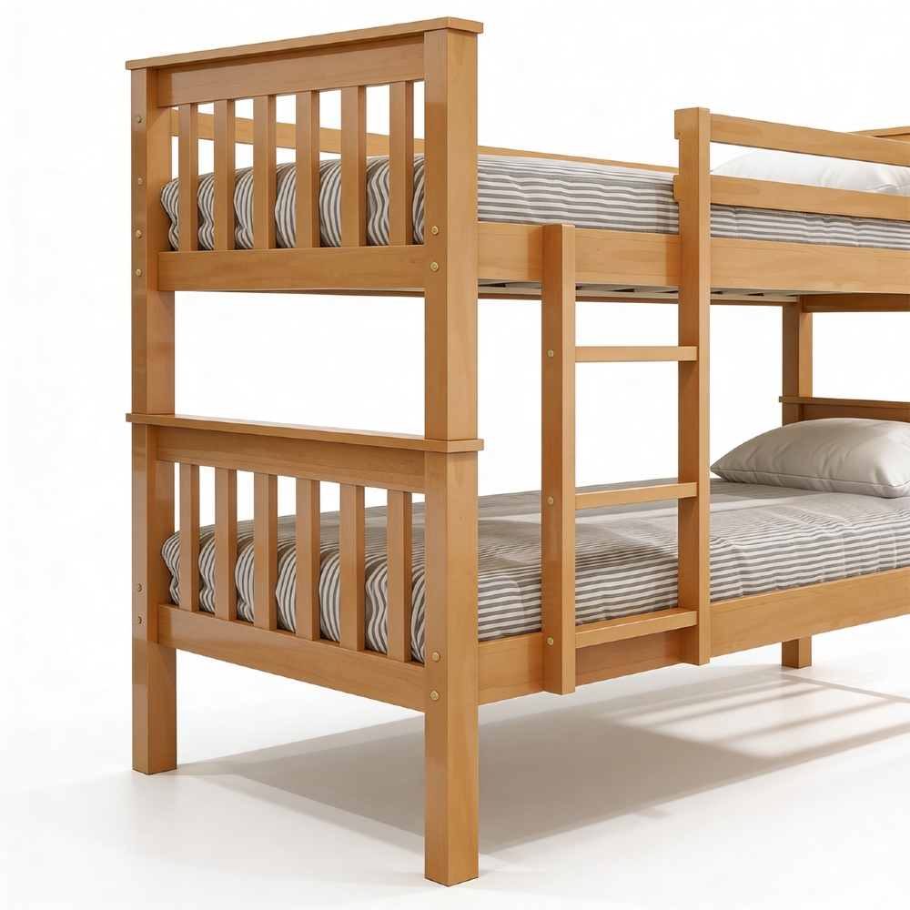 Cama Beliche Solteiro 188x88cm Com Escada Fixa Noan Mel B11 - Mpozenato