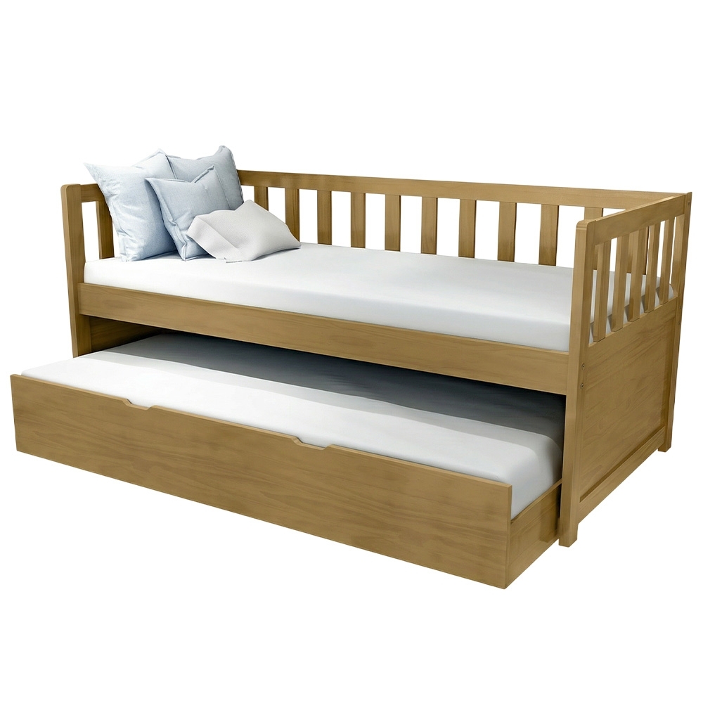 Cama Solteiro Com Auxiliar 188x88cm Milo Imbuia B11 - Mpozenato