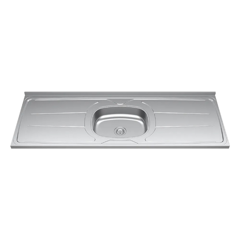 Armário de Cozinha Modulado de Canto 7 Peças CP24 com Pia Inox Preto/Cinza - Lumil