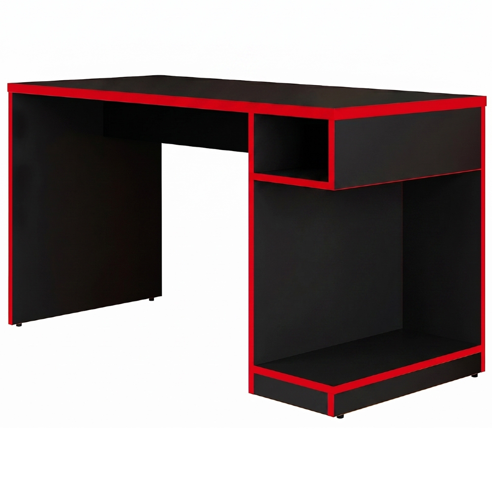 Mesa Para Computador Notebook Gamer X Preto/Vermelho - Fit Mobel