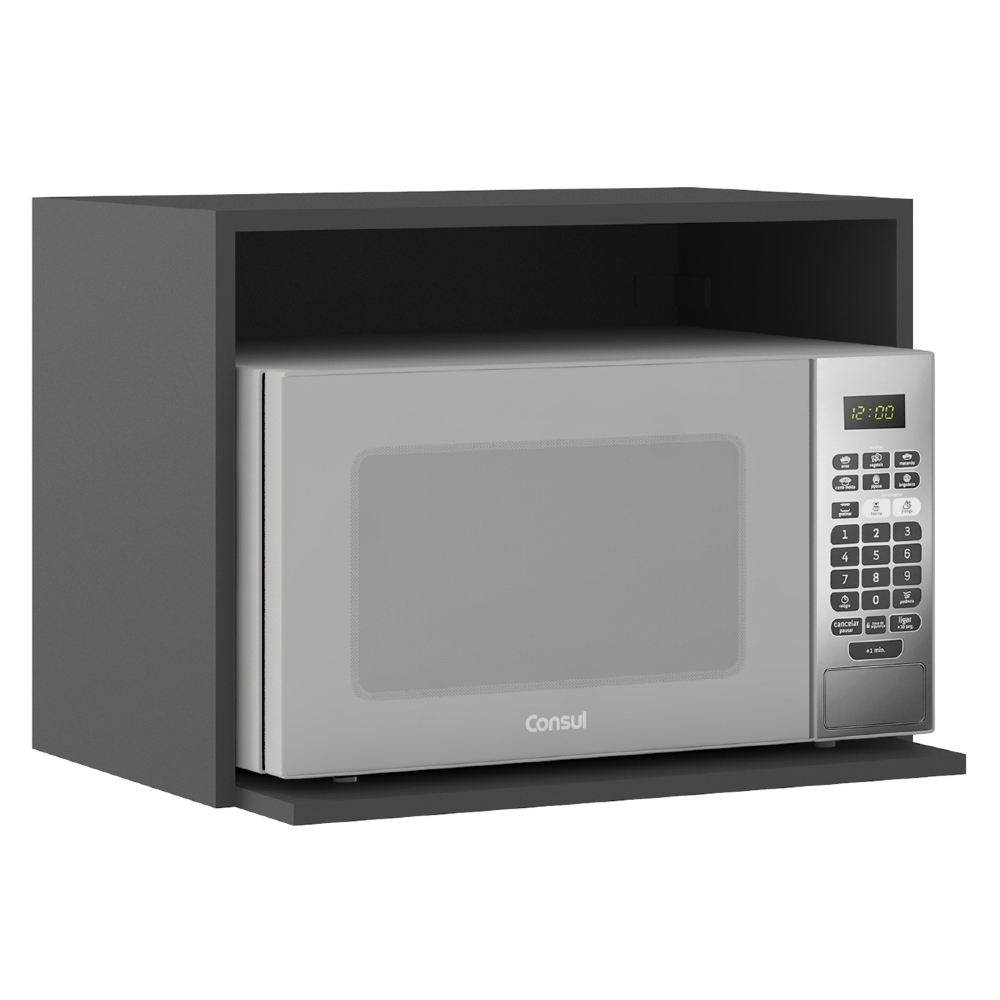 Suporte Micro-ondas Forno 58cm Aéreo Grafite Z44            - Mpozenato