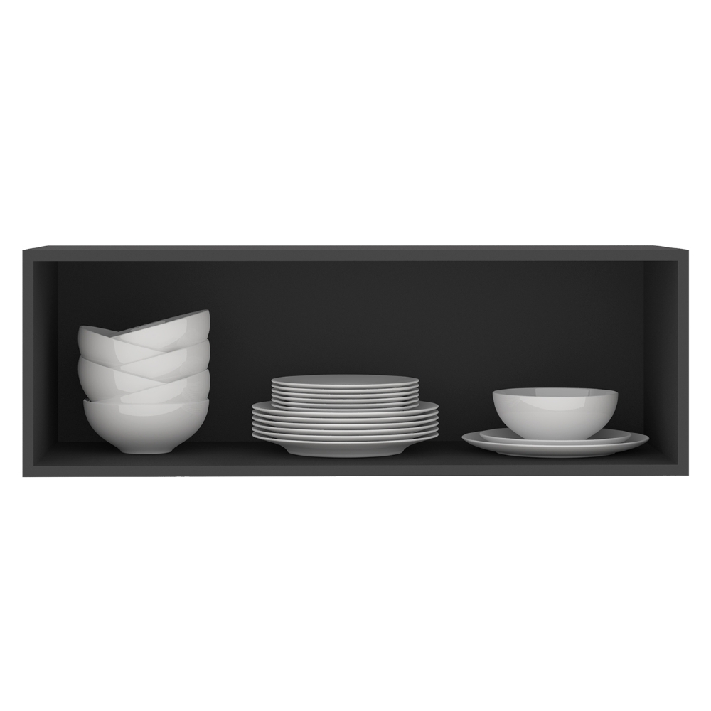 Armário de Cozinha Aéreo 80cm Grace Grafite Z44             - Mpozenato