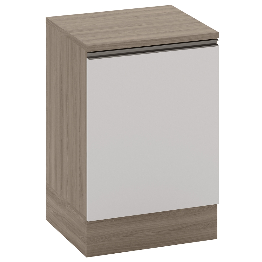 Balcão de Cozinha 58cm 1 Porta Grace Carvalho Oak/Off White Z44 - Mpozenato