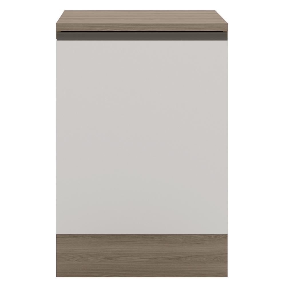 Balcão de Cozinha 58cm 1 Porta Grace Carvalho Oak/Off White Z44 - Mpozenato