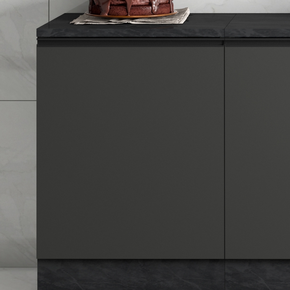 Balcão de Cozinha 58cm 1 Porta Grace Grafite Z44            - Mpozenato