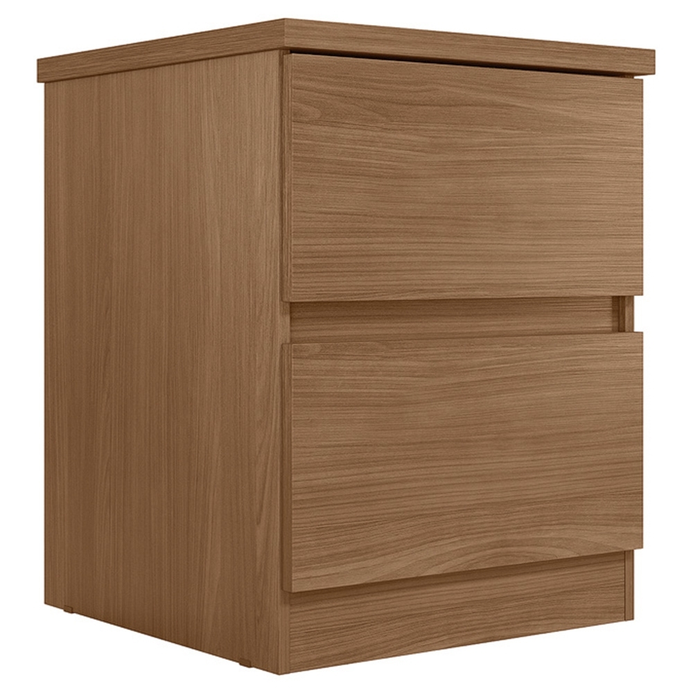 Mesa Cabeceira Quarto 47cm 2 Gavetas Zari Jatobá S01 - Mpozenato