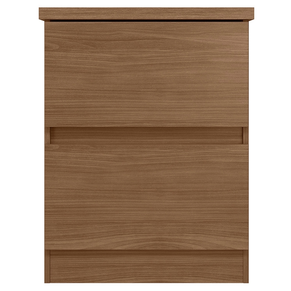 Mesa Cabeceira Quarto 47cm 2 Gavetas Zari Jatobá S01 - Mpozenato