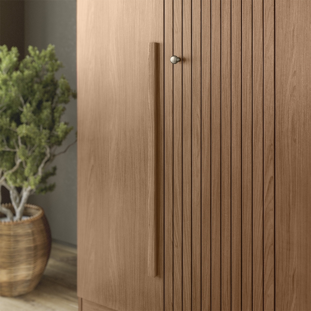 Guarda Roupa Casal 232cm 6 Portas 4 Gavetas Zain Jatobá S01 - Mpozenato
