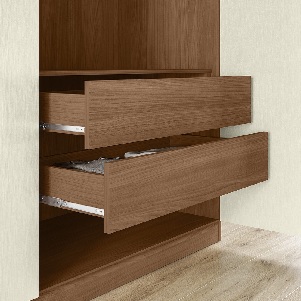 Guarda Roupa Casal 232cm 6 Portas 4 Gavetas Zain Jatobá/Areia S01 - Mpozenato