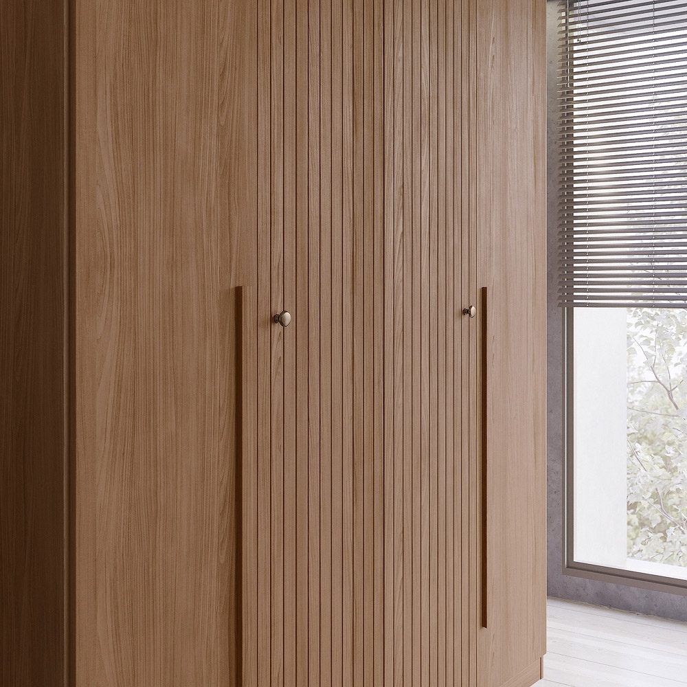 Guarda Roupa Solteiro 155cm 4 Portas 2 Gavetas Zain Jatobá S01 - Mpozenato