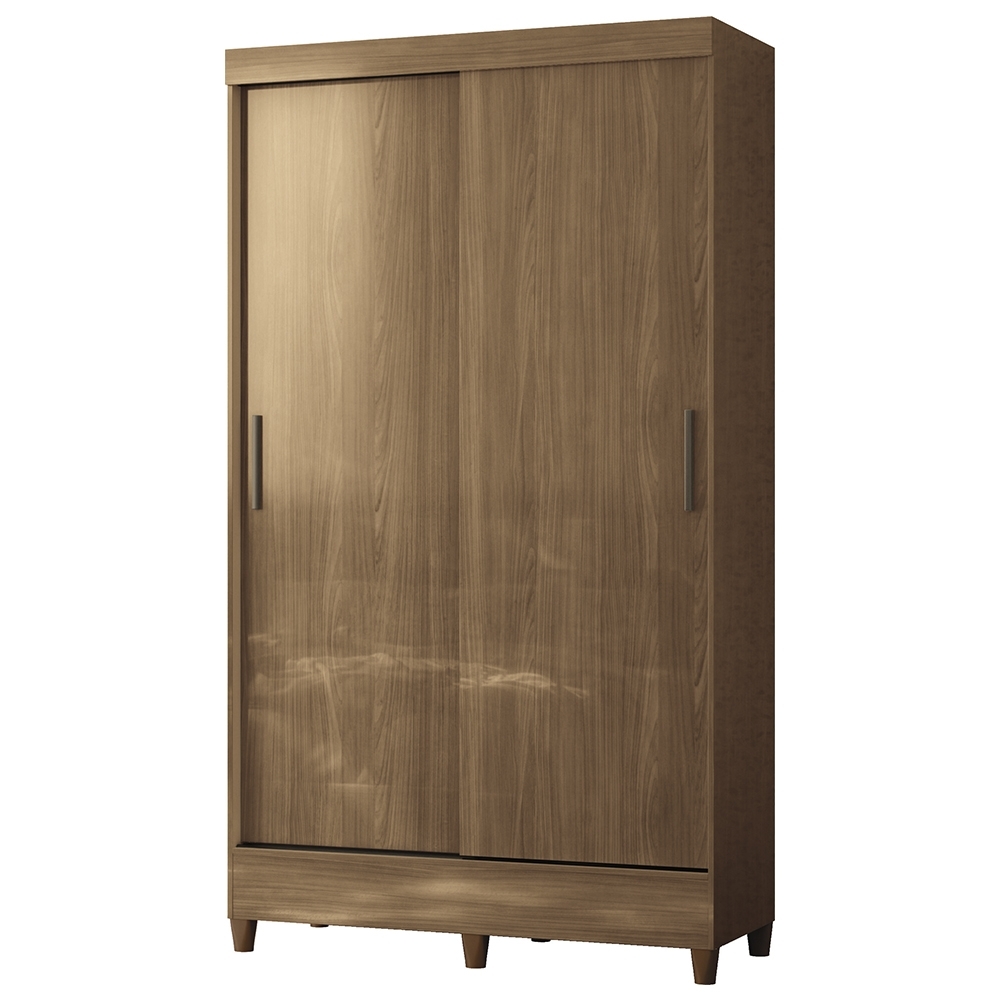  Guarda Roupa Solteiro 107cm 2 Portas Deslizante Thales Jequitibá S01 - Mpozenato
