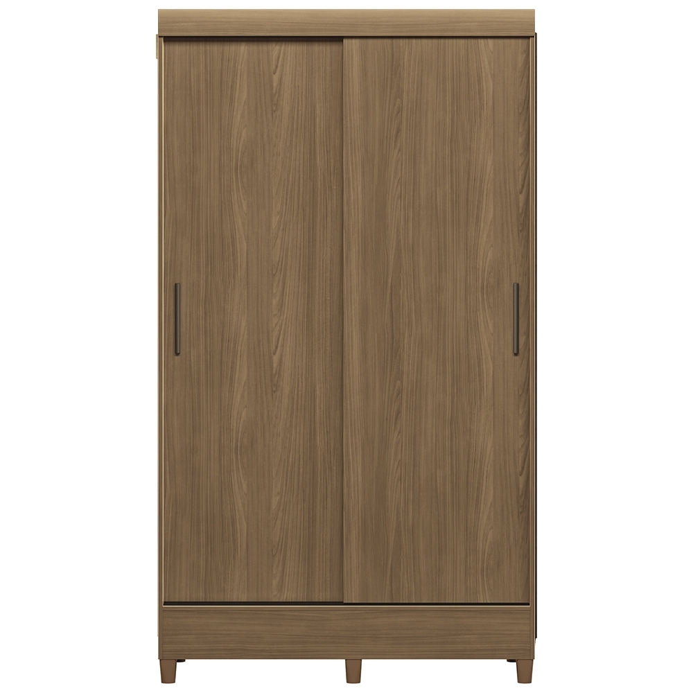  Guarda Roupa Solteiro 107cm 2 Portas Deslizante Thales Jequitibá S01 - Mpozenato