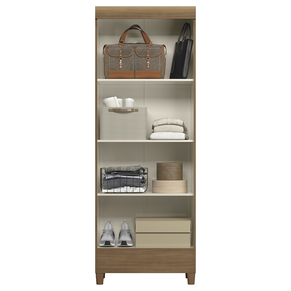 Armário Multiuso 60cm 2 portas Thales Jequitibá/Off S01 - Mpozenato