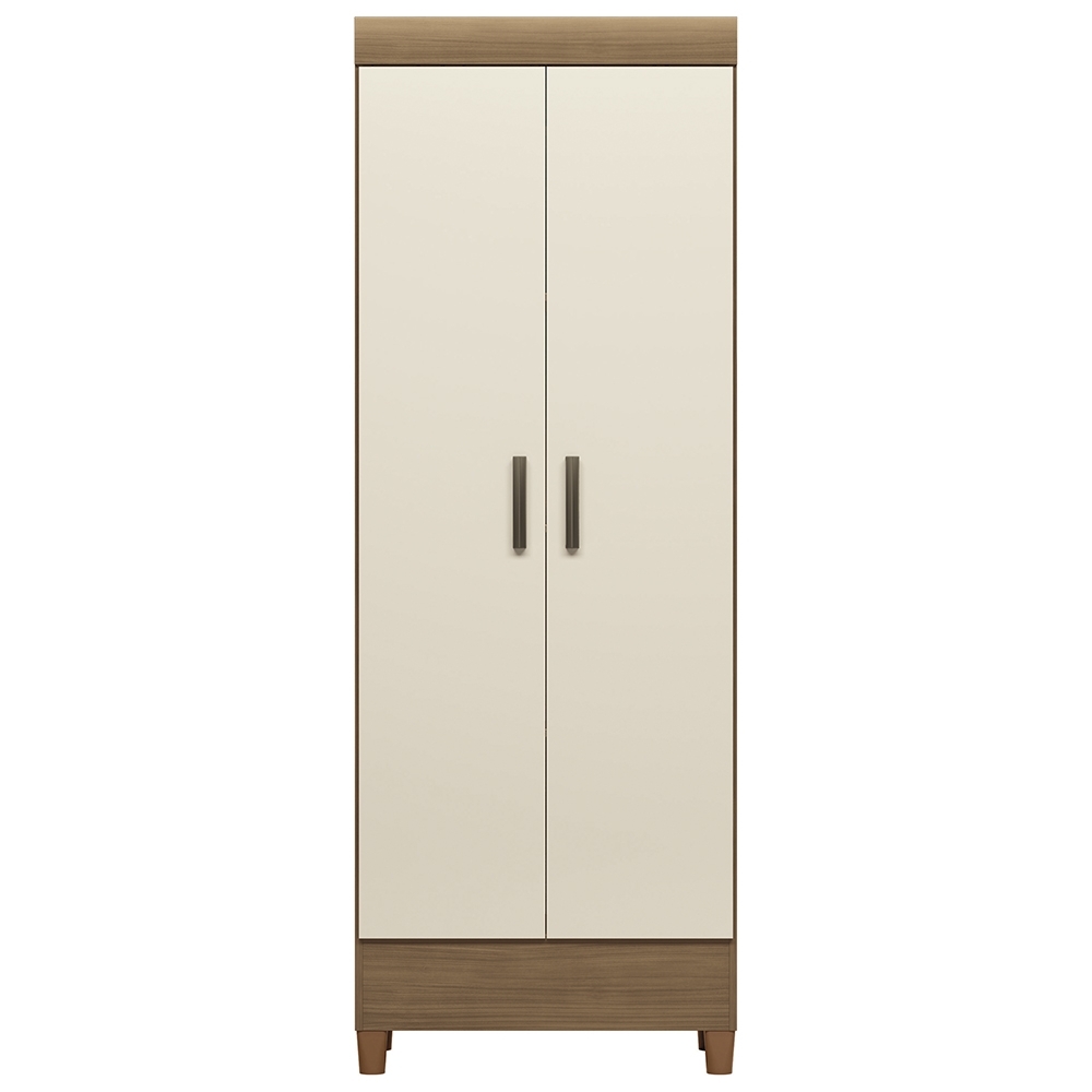 Armário Multiuso 60cm 2 portas Thales Jequitibá/Off S01 - Mpozenato