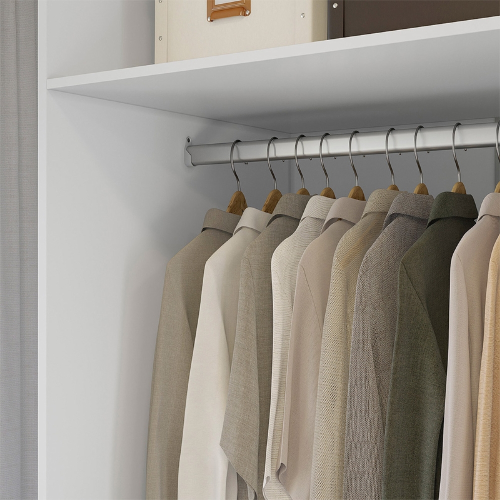 Guarda Roupa Casal 239cm 8 Portas 4 Gavetas Vortex Branco S01 - Mpozenato