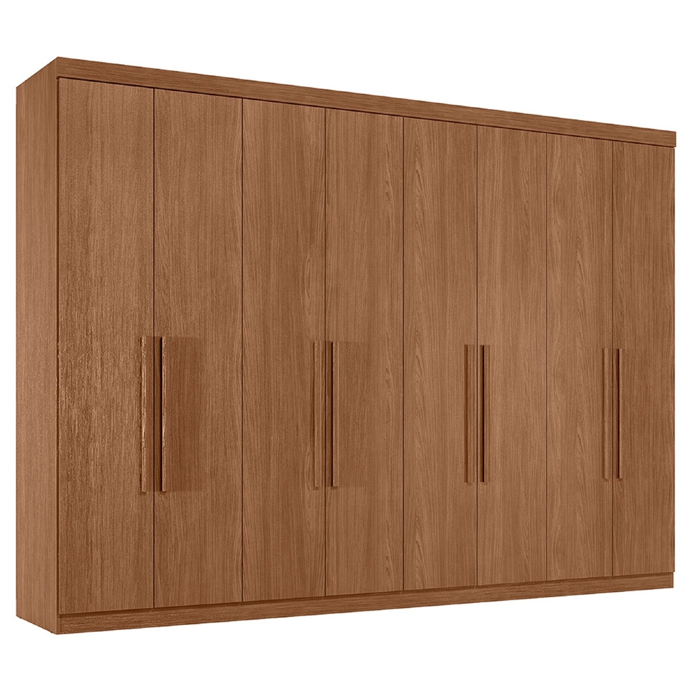 Guarda Roupa Casal 239cm 8 Portas 4 Gavetas Vortex Jatobá S01 - Mpozenato