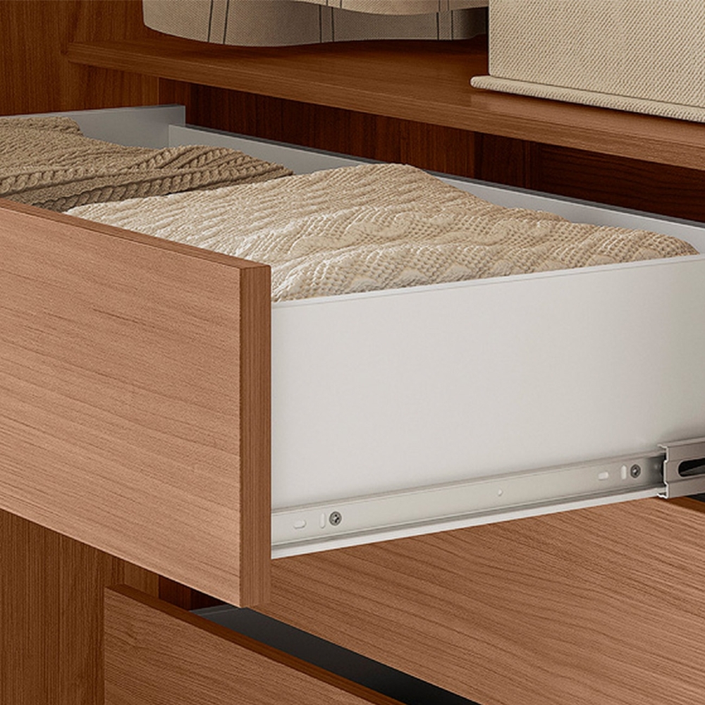 Guarda Roupa Casal 245cm 6 Portas Loretto Jatobá/Areia S01 - Mpozenato